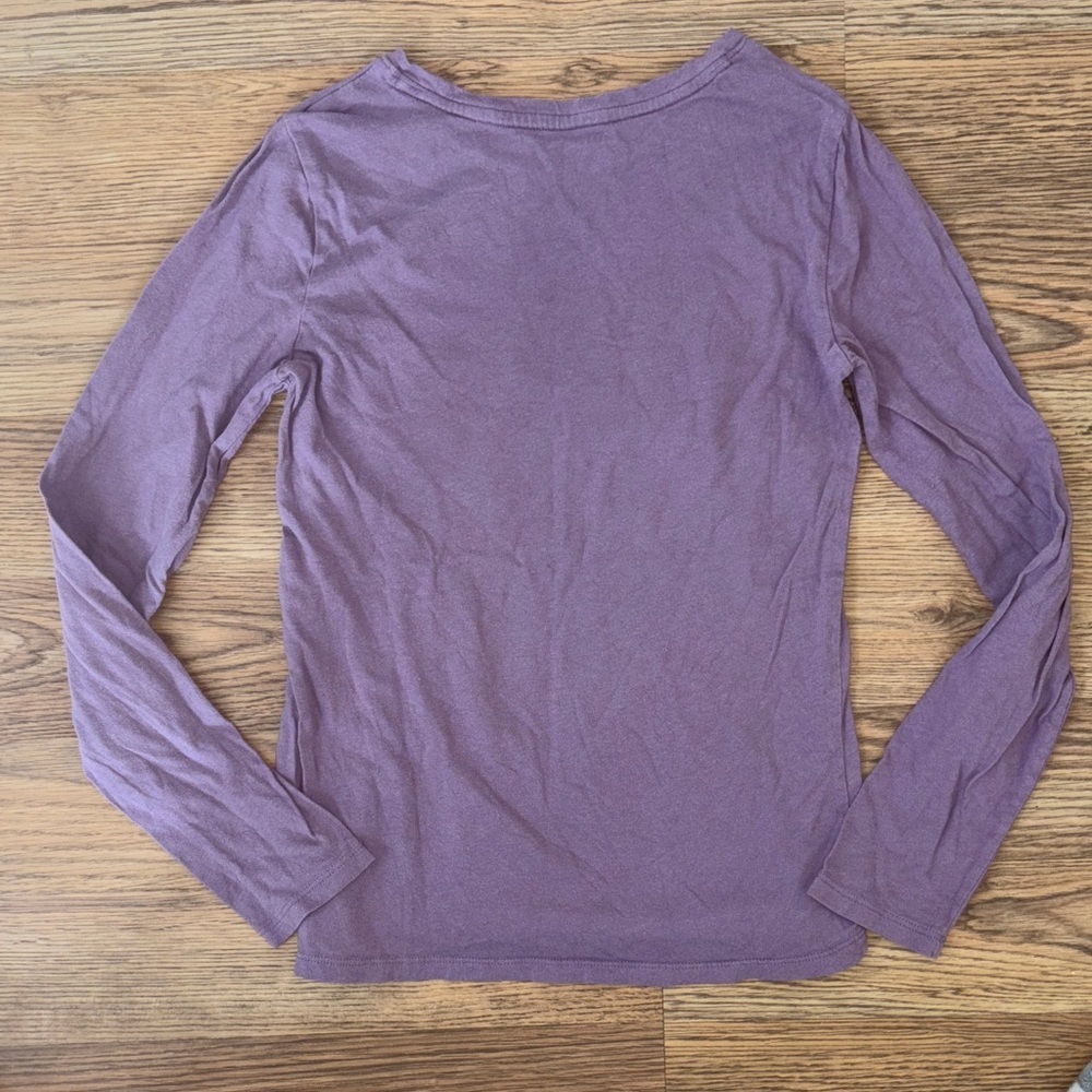 GAP Kids Purple Long Sleeve Graphic Plaid Tee - Picture 4 of 4